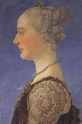 Piero pollaiolo Female portrait France oil painting artist